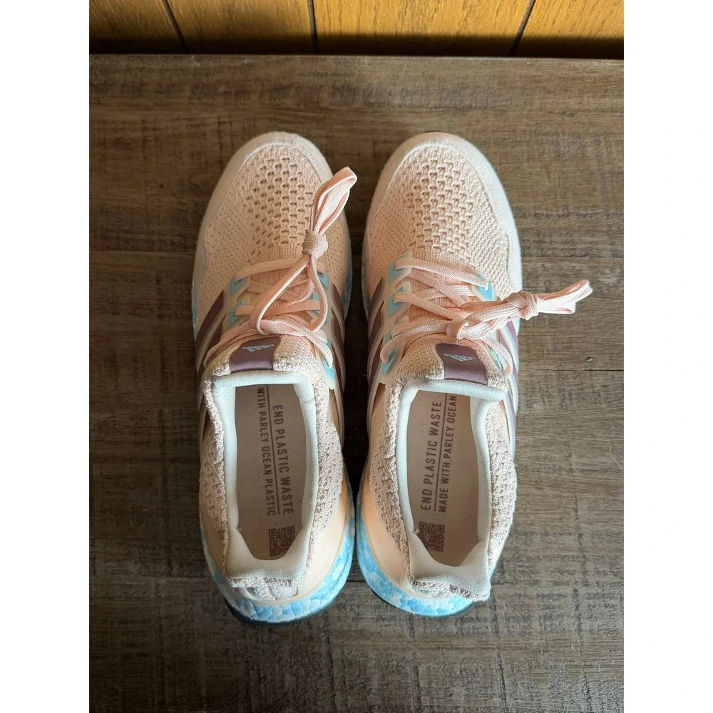 Adidas Ultraboost S&L Peach Purple Blue Running Shoes Mens Sneaker